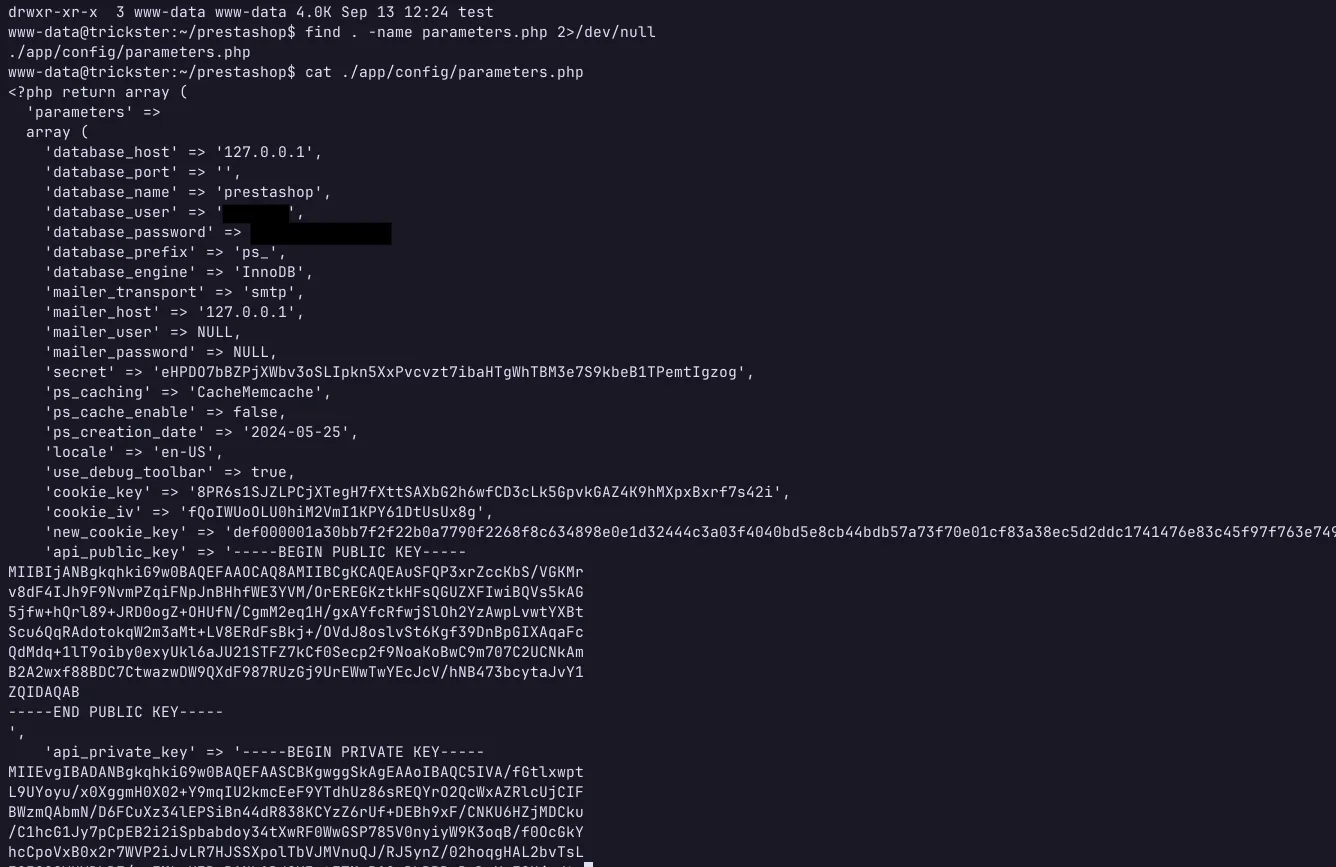 Captura de tela de um terminal de comando exibindo um log de erro ou informações de configuração de um servidor. O texto inclui detalhes como endereços IP, variáveis de ambiente e mensagens de erro, com algumas informações sensíveis ocultadas.